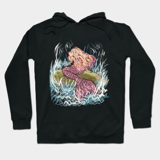 A little Mermaid sitting on a rock. Hoodie